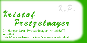 kristof pretzelmayer business card